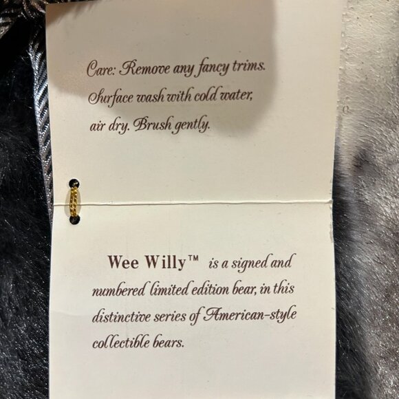 Gund Signature Collection Bear-Wee Willy #59 of 600-Signed Limited Edition w/tag - Picture 12 of 14